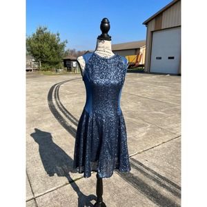 Rachel Roy RACHEL October Navy Blue Sequin Party Cocktail Dress Size 2.